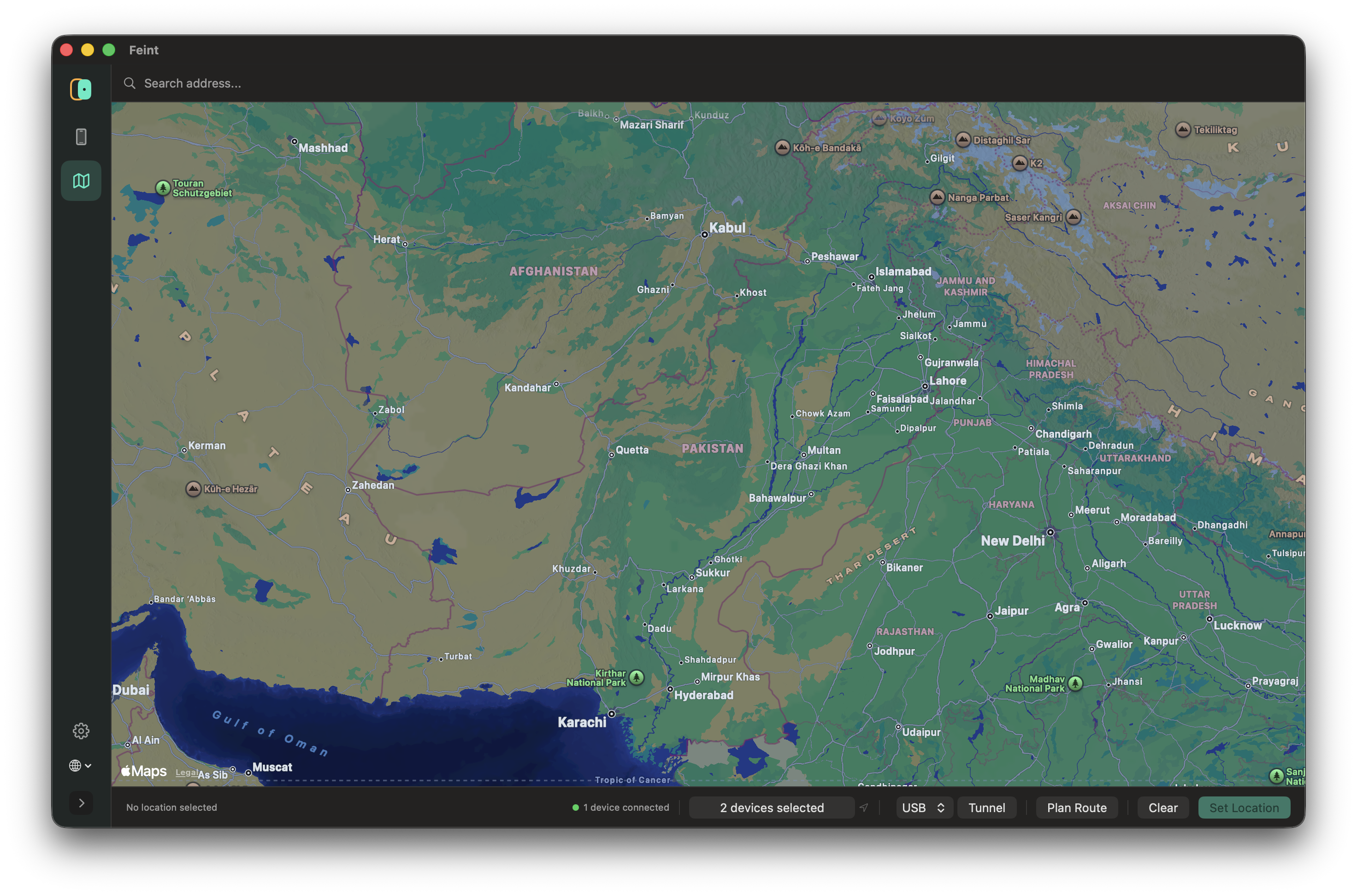 Feint macOS Map Controller